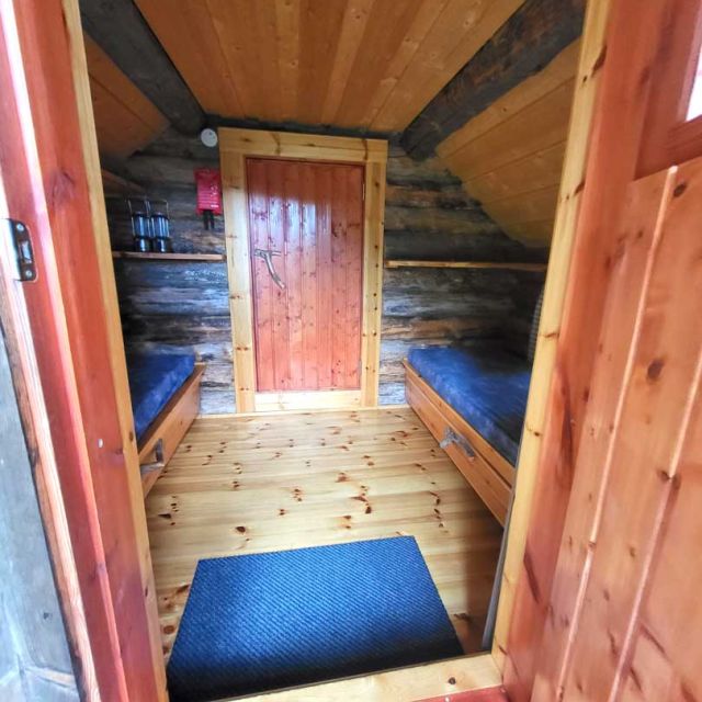 Beds for four in the cabin
