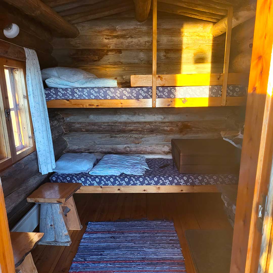 Bedroom at the lakeshore sauna